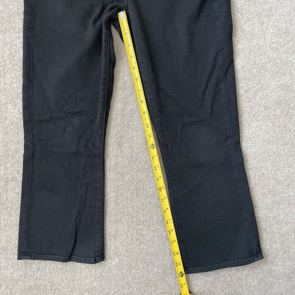 L'Agence Jeans Womens 27 Black Cropped Bootcut Stretch Denim Pants Designer - Picture 8 of 11